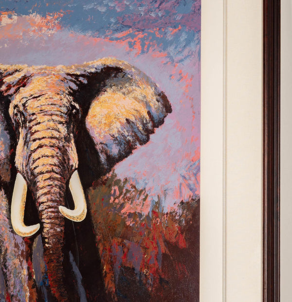 Mark King (1931–2014) Serigraph – "Lone Tusker, 1991" U.S.A.
