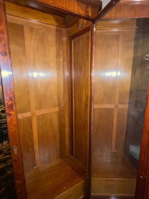 Mid-20th Century Two-Door Chinoiserie Decorated Armoire. France, 1940's.