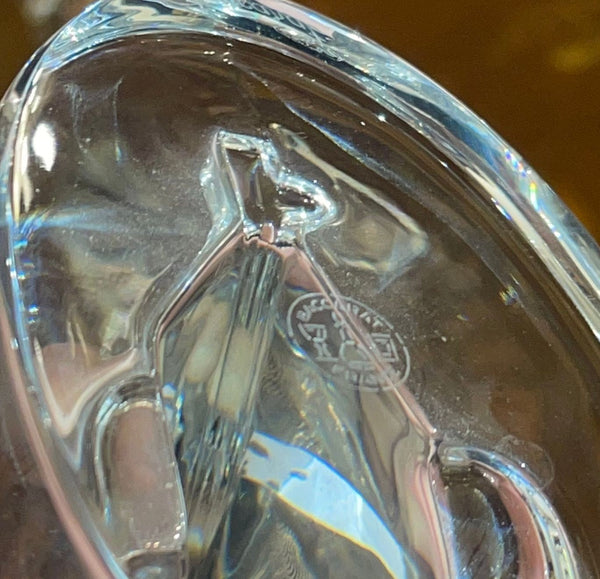 Pair of Baccarat Crystal Golfer Figurines