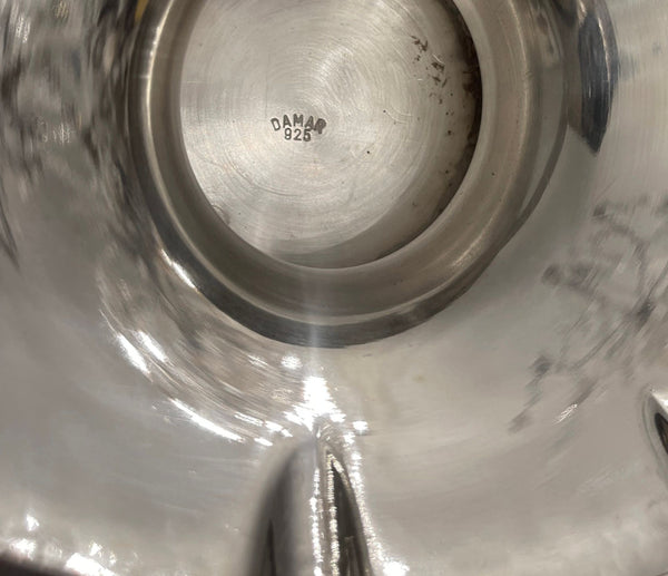 Pair of Damar 925 Sterling Silver Floral Bowls, 20th Century.