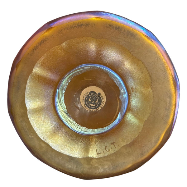 Louis Comfort Tiffany Favrile Glass Candle Lamp. Early 20th Century.