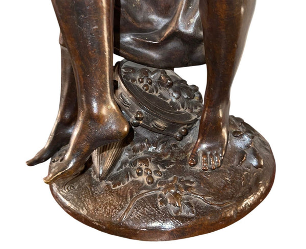 H. Dumaige Bronze Sculpture of Two Dancing Women. Late 19th Century, France.