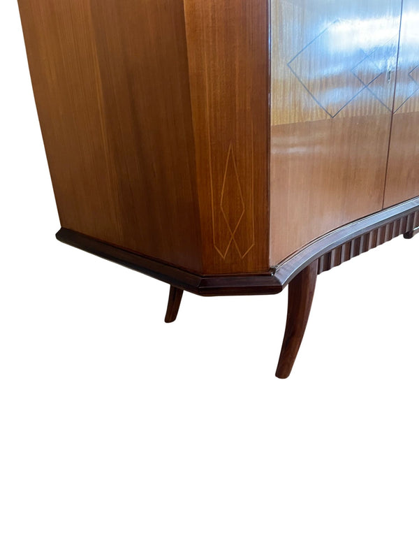 Italian Mid-Century Inlaid Six-Door Sideboard. 1960's.