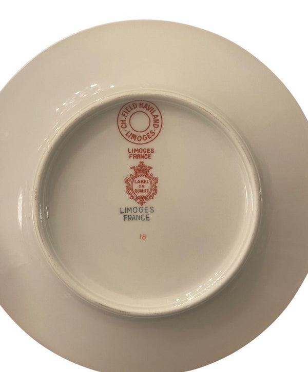 Early 20th Century Haviland Limoges France Porcelain Dinner Service for Twelve