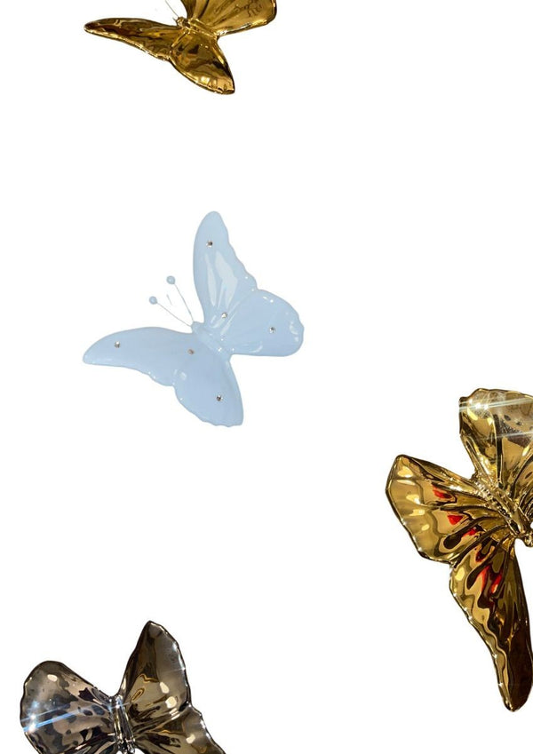 Set of Twenty Three Italian Porcelain Butterflies, 1970's.