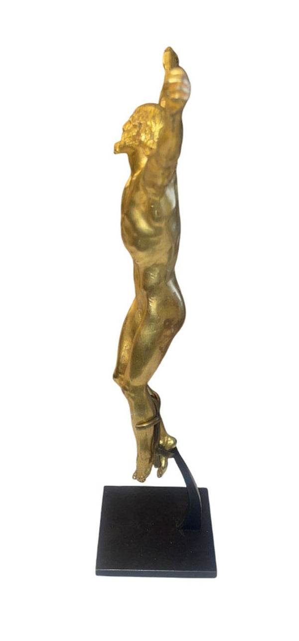 17th Century Corpus Christi, Gilt Bronze Figure on Stand, after Antonio Susini (1558–1624)