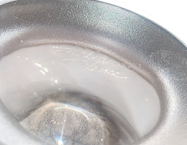 Set of Four Lalique Frosted Crystal Pieces Rosine Vase & Sparrows. Late 20th C.