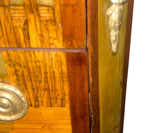 Late 18th C. French Marquetry Commode with Marble Top Signed André-Louis Gilbert