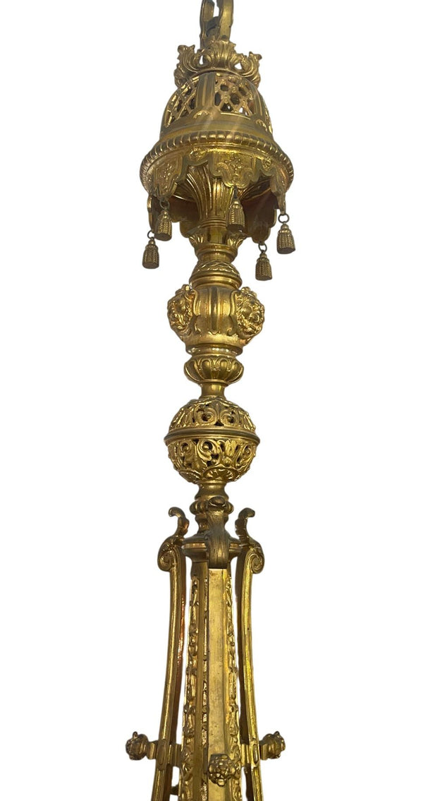 Impressive 19th Century French Gilt Bronze Chandelier