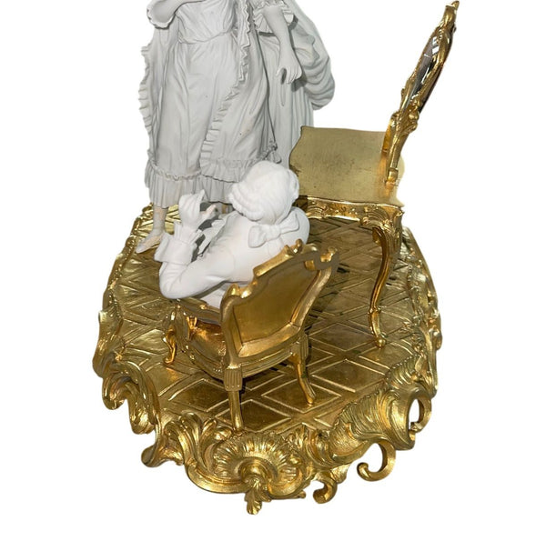 19th Century Sèvres Biscuit Porcelain & Gilt Bronze Figural Group