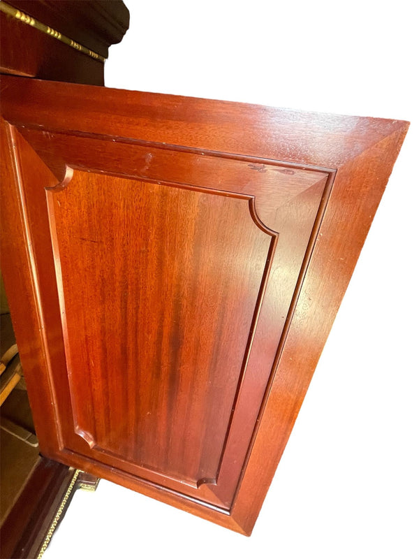 19th C. French Napoleon III Bronze-Mahogany Cabinet w Marble Top by Grohé Frères
