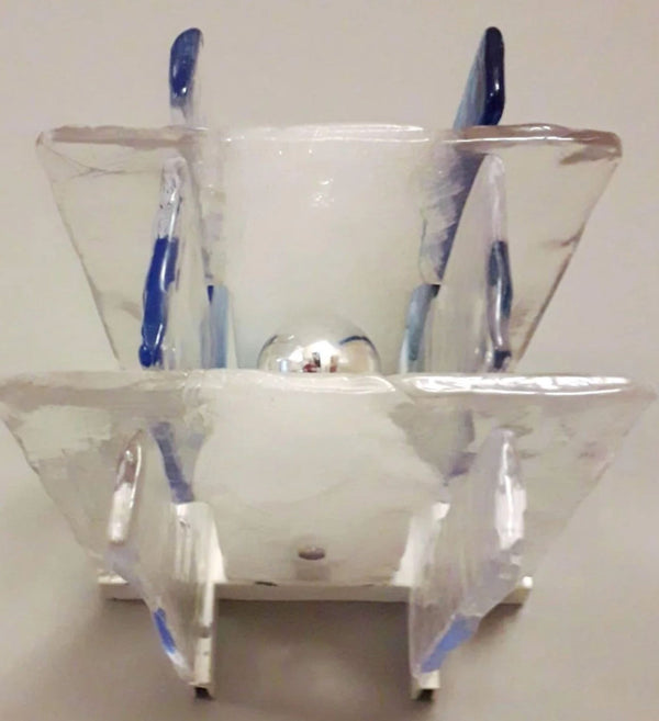 Set of Ten Carlo Nason for Mazzega Square Murano Glass Sconces – Italy, 1960's.