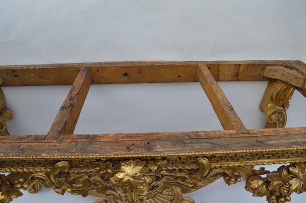 Original English, Neoclassical, Giltwood Console Table