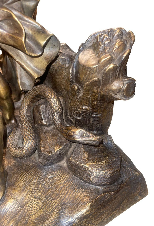 Bronze Sculpture “The Education of Achilles by the Centaur Chiron” After F. Rude