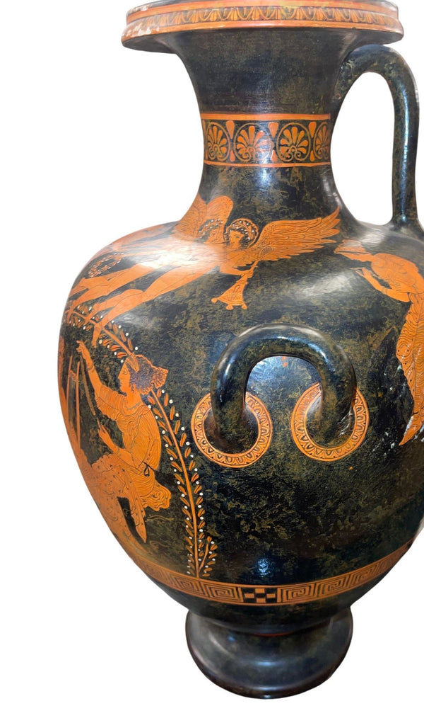Large Attic Style Red-Figure Hydria Museum Copy After Ancient Greek Pottery