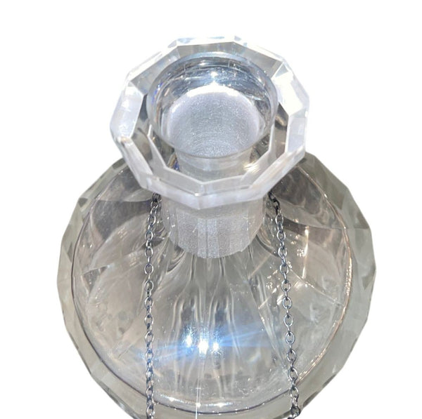 Pair of Hoffmann Art Deco Crystal Nude Figural and Grape Decanters, 1920's.