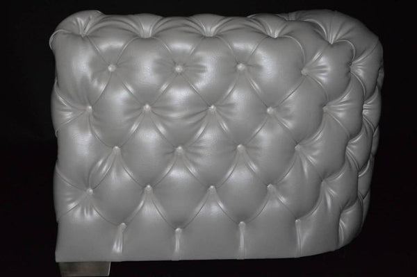 Pair of Oversized Tufted Leather Armchairs