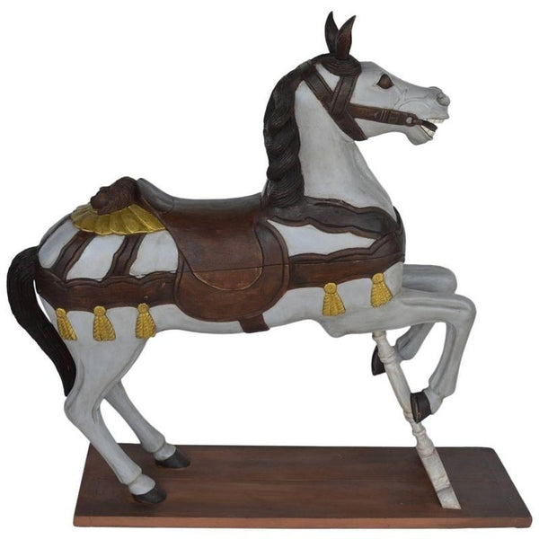 Painted Wooden Carousel Horse