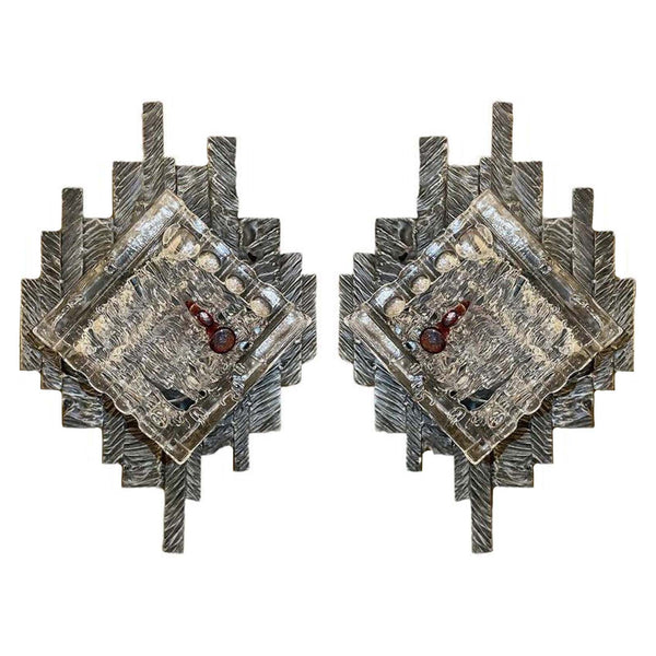 Pair of Italian Sconces Designed by Poliarte