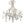 Load image into Gallery viewer, Large Silver Leaf Wrought Iron and Rock Crystal Chandelier
