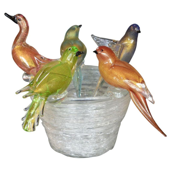 Vintage Murano Birds Nest Bowl