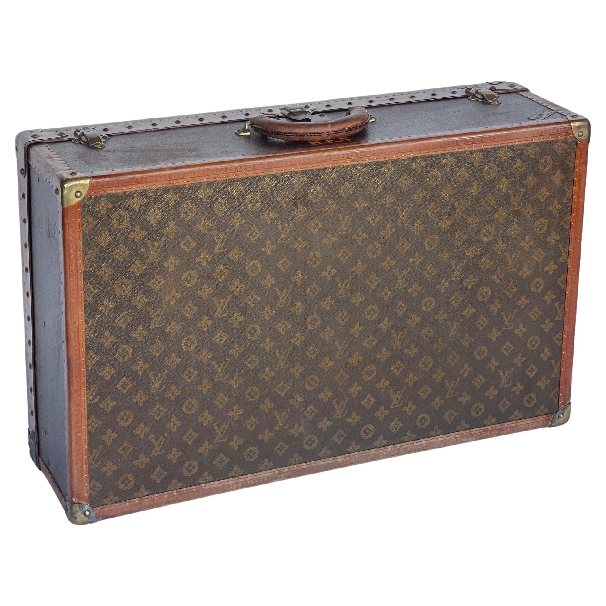Brown Leather Plastic Trunk by Louis Vuitton, 2000s for sale at Pamono