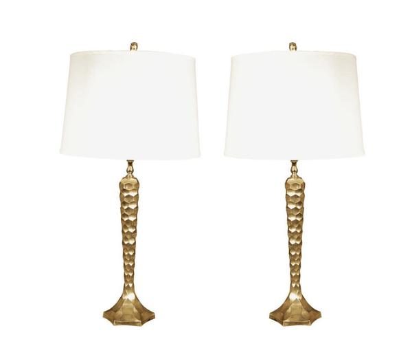 Pair of Gold Leaf Florence Table Lamps by Bryan Cox