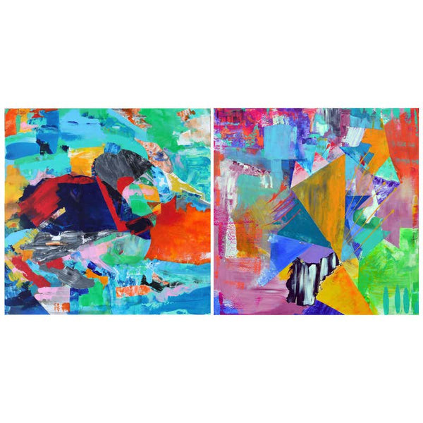 "Voyage" and "Voyage II" Paintings by Kristina Kralikova