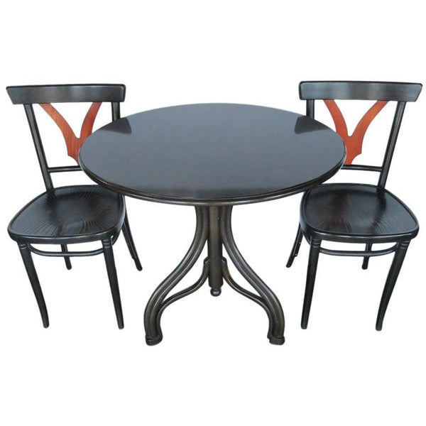 1950s Vintage Thonet Table and Chairs- 3 Pieces