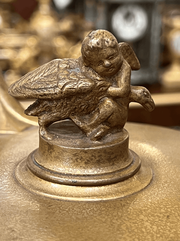 Vintage Tiffany Gilt Bronze and Damascene Favrile Aladdin Floor Lamp