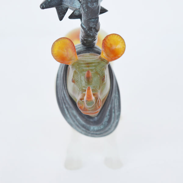 Rhinostellation, Crystal Paste & Patinated Bronze by Richard Texier, Daum