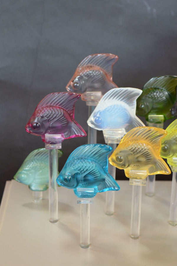 Colorful Lalique Aquarium Sculpture