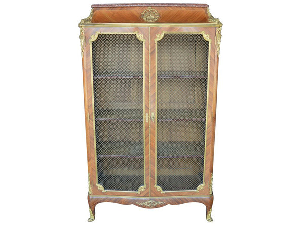 French 19th Century Doré Bronze Bookcase by F. Linke