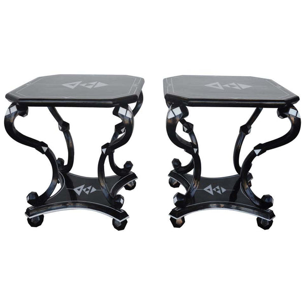 Pair of Coconut Side Tables