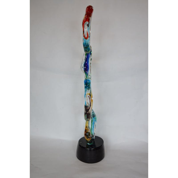 Colorful Italian Murano Tall Glass Sculptures