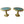 Load image into Gallery viewer, Pair of 22k Gold Tables with Malachite Insert
