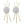 Load image into Gallery viewer, Pair of Italian Sconces w/ Glossy Gray Murano Glass, 1990s
