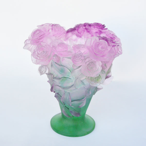 Rose Passion Vase by Daum, 1990s