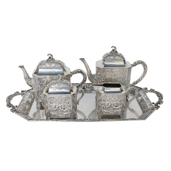 Italian Silver Tea Set Late 19th Century