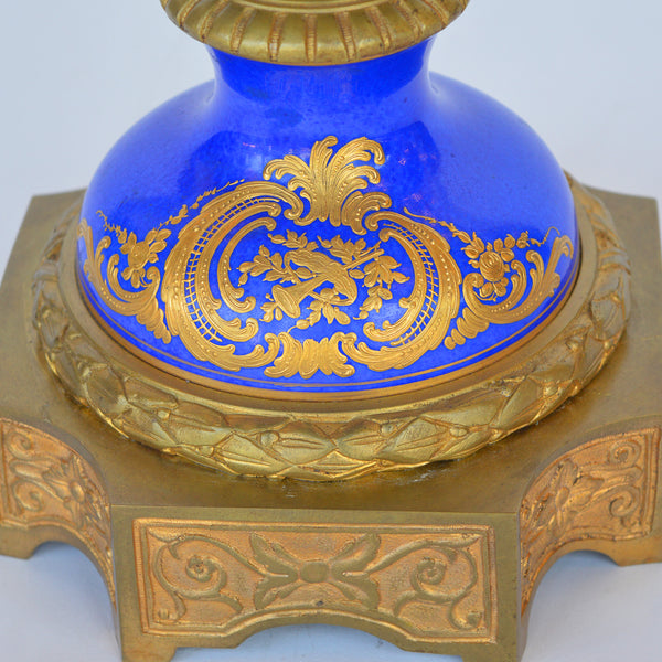 19th Century Porcelain Sevres Vase With Gild Bronze