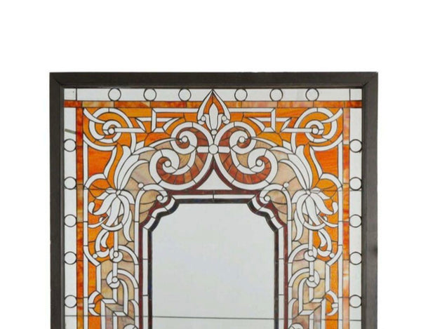 19th Century Colorful Leaded Glass Window