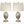 Load image into Gallery viewer, Pair of York White Gold Leafed Lamps by Bryan Cox

