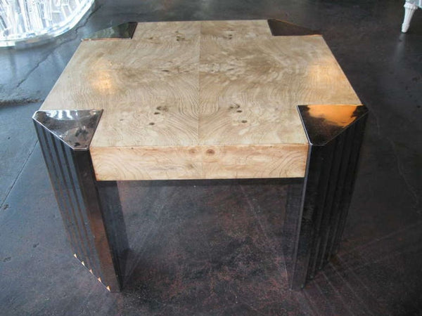 Pair Milo Baughman Style Side Tables