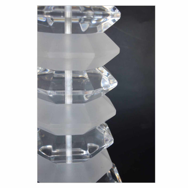 Pair of frosted and Clear  Acrylic Table Lamps