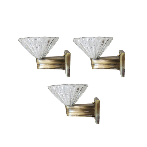 Set of Three Limited Edition Italian Sconces in the Style of Barovier & Toso