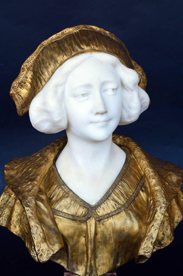 Marble and Bronze Bust by Gory