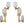 Load image into Gallery viewer, Pair of Italian Glass and Brass Left and Right Sconces (c.1960s)
