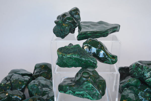 Collection of Polished Malachite Stones