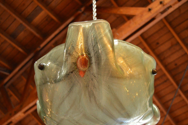 Murano Ruffled Glass Flush Mount