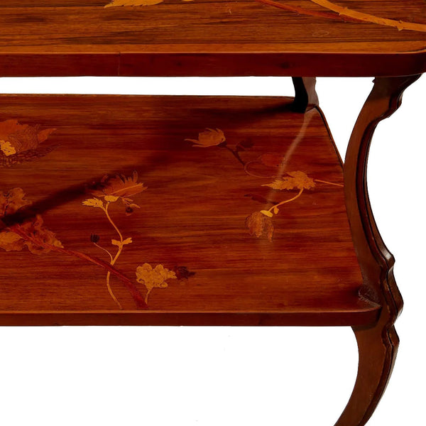 French Art Nouveau 20th Century Inlaid Table